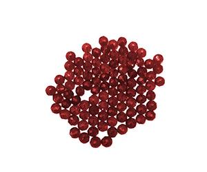 (4 mm / Dark Red) Glass Beads - Craft Beads Glass Faceted Crystal Diamond Look Hole Beads for Crafts Threading Bracelets Dream Catcher Colourful Set DIY Small Large Kids Jewellery