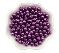 4 mm Lila Nachahmungsperlen Acrylperlen Runde Perle Abstandshalter Lose Perlen für die SchmuckherstellungNützlich und praktisch.