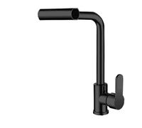4 Modes Waterfall Kitchen Faucet, Stream Sprayer Stainless Steel Hot Cold Single Hole Deck Mounted Water Sink Mixer Wash Tap Basin Mixer Tap(Nero)