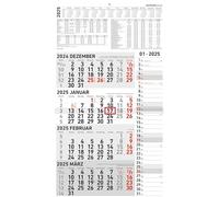 4-Monatskalender Kombi 2025 - Büro-Kalender 33x45 cm (geöffnet) - mit Datumsschieber - Zettler - 961-0011