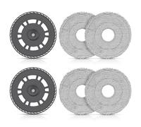 4 Mop with 2 Mop Plates Replacement Parts for Dreame L10s Ultra Gen 2 / L10s Pro Ultra / X30 Ultra / X40 Ultra / X40 Master / L40 Ultra / L20 Ultra / Mova E30 Ultra Vacuum Cleaners, Wipes Accessories
