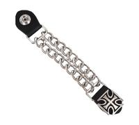 4 Motorcycle Vest Extenders - Women Vest Extenders, Biker Vest Chain Extenders | 2nd Amendment Genuine Leather Vest Extender with Chains, Heavy-Duty Double Chain Vest Extenders for Biker Women Men