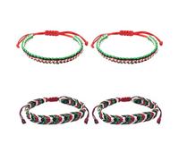 4 National Flag Woven Hand Ropes, Ethnic Style Jewelry, Cultural Symbol Elements, Suitable For Theme Wear And Matching.