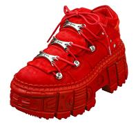 (4) New Rock M-106wall-c13 Unisex Ankle Boots in Red