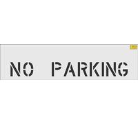 4" NO Parking Pavement and Curb Marking Pavement and Curb Marking Stencil - 1/16" (.063") Light-Duty LDPE - Curb