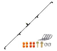 4-Nozzle Boom Sprayer Wand with 3/8" & 1/4" Brass Fittings - Convertible to 2 Nozzles, Lightweight Design with Nylon Ties for Garden and Farm Use