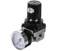 /4 Npt Air Pressure Regulator Gauge 0-150 Psi Black