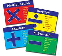 4 Numeracy Vocabulary Multiplication Division Addition Subtraction Maths Childrens Pupils School Classroom Display Wall Poster A4 Primary Teaching Services