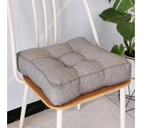 4 or 6 Pack Outdoor Indoor Chair Cushions 40x40 45x45cm Soft 9cm Thick Seat Pads for Garden Bistro CampingRobust Silver Gray Cushions for Dining Chairs