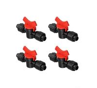 4 or 8 piece PE pipe ball valve with lock for 16mm irrigation pipes, designed for industrial and agricultural water flow control with plastic material (8pcs)