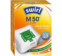 4 Original Swirl M50 - M 50 Vacuum Cleaner Bags | Compatible with Miele SDAB0, SDAB3, SDAC0, SDAC1, SDAE1, SDAF3, SDAF4, SDAG0, SDAG1, SDAJ0, SDAN0