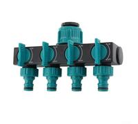 4-Output Water Hose Splitter with Balanced Flow Management System and High-Strength Threaded Connections for Consistent Performance Year-Round (green)