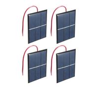 4-Pack 0.65W 1.5V Polycrystalline DIY Mini Solar Panel Kit with Wires, Compact 60x80mm Small Solar Cells for Outdoor Projects and Solar Power Applications
