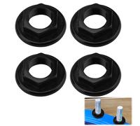 4 Pack 1/2" BSP Sink Tap Back Nuts, Lasting ABS Plastic Flanged Back Nuts Surface Pipe Fittings for Bathroom Basin Taps and Mixers High-Strength Plumbing tools Accessories for Home Use