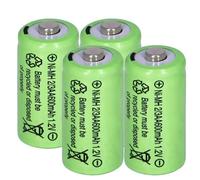 4-Pack 1.2V 2/3AA 600mAh NiMH Rechargeable Button-Top Solar Light Batteries