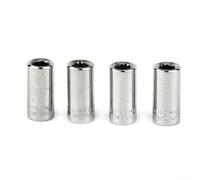 4 Pack 1/4 Inch Square Drive to 1/4 Inch Hex Socket Bit Adapter for Step Drill and Chamfer Converter Applications
