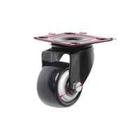 4 Pack 1.5 Inch Swivel Casters with Brake Quiet PU Wheels for Furniture HeavyDuty Polyurethane Rolling Cart Replacement Parts