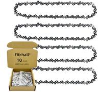 4 Pack 10 Inch Chainsaw Chain S40 3/8" LP Pitch .050" Gauge 40 Drive Links, 10-inch Replacement Chains Fits Remington, Greenwork, Sunjoe, Worx, Craftsman and More