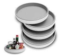 4 Pack 10 Inch Non-Skid Lazy Susan Turntable Organizers - Rotating Tray for Pantry Organization and Storage, Kitchen, Cabinet, Fridge, Bathroom Vanity, Countertop, Under Sink Organizing, Spice Rack