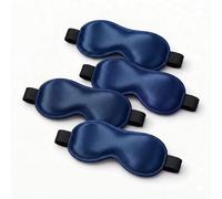 4 Pack 100% Blackout Sleep Mask LTG PRO - Memory Foam Eye Mask with Adjustable Strap, No Eye Pressure, Perfect for Travel, Shift Work & Deep Sleep (Black, Pink, Purple, Blue) (Blue)