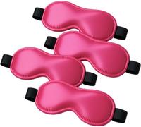 4 Pack 100% Blackout Sleep Mask LTG PRO - Memory Foam Eye Mask with Adjustable Strap, No Eye Pressure, Perfect for Travel, Shift Work & Deep Sleep (Black, Pink, Purple, Blue) (Pink)
