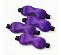 4 Pack 100% Blackout Sleep Mask LTG PRO - Memory Foam Eye Mask with Adjustable Strap, No Eye Pressure, Perfect for Travel, Shift Work & Deep Sleep (Black, Pink, Purple, Blue) (Purple)