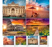 4 Pack 1000 Pieces of Jigsaw Puzzles for Adults, Puzzles for Adults - Zion & Yellowstone & Grand Canyon National Park Nature Landscape Challenging Puzzles for Home