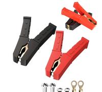 4 Pack 100A Jump Lead Clamps，Heavy Duty Pure Copper Crocodile Clamps Alligator Clips, Car Booster Cable Clips Battery Clamps for Car Auto，Insulative Full Protective Butterfly Clips （Color Random）