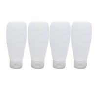 4 Pack 100ml White Pp Travel Makeup Bottles for Outdoor Travel