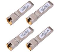 4 Pack 10G SFP+ RJ45 Copper Transceiver, 10GBase-T Module SFP CAT.6a/7 up to 30 Meters Compatible with Cisco SFP-10G-T-S, Ubiquiti Unifi UF-RJ45-10G, Netgear, TP-Link, Mikrotik and More