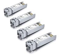 4 pack,10G Single Mode SFP+ LC Module, 10GBase-LR Fiber Transceiver for Cisco SFP-10G-LR, Meraki MA-SFP-10GB-LR, Ubiquiti UniFi UF-SM-10G, Mikrotik, Netgear,D-Link,TP-Link (SMF,1310nm,10km,DDM)