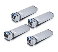 [4 Pack] 10Gtek 10Gb SFP+ LR Singlemode Module, 1310nm SMF Fiber LC 10km | 10GBase-LR Transceiver, Compatible for Cisco SFP-10G-LR, Meraki, Ubiquiti UniFi UF-SM-10G, Mikrotik, Netgear and More