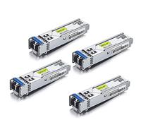 [4 Pack] 10Gtek 1Gb SFP LX Singlemode Transceiver, Fiber LC Module 10km | 1000Base-LX Gbic 1310nm, Compatible for Cisco GLC-LH-SMD, Meraki, Ubiquiti UniFi UF-SM-1G, Netgear AGM732F, Mikrotik and More