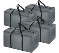 4 Pack 110L Extra Large Travel Duffle Bag, Foldable Waterproof 600D Oxford Cloth Heavy Duty Holdall Bags for Men Women, Strong Moving Boxes for House, Luggage Bags (Grey)