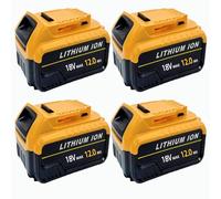 4 Pack 12.0Ah Replacement Battery for Dewalt 18V Lithium-Ion Battery with LED Indicator Compatible with Dewalt 18V Series Cordless Power Tool Replace for DCB200 DCB184 DCB101 DCB107 DCB112 DCB105