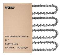 4 Pack 12 Inch Chainsaw Chain 1/4" LP Pitch .043" Gauge 64 Drive Links, Replacement Pole Saw Chain 12-inch Chainsaw Chains Fits for Stihl MSA120 C-B MSA140 C-B and More