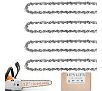 4 Pack 12 Inch Pole Saw Chain fits Stihl 1/4" Pitch .043" Gauge 64 Drive Links, Chainsaw Chain Replacement for Stihl MSA120 C-B, MSA140 C-B, MSA160 C-B and More