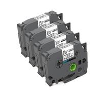 4 Pack 12mm Label Tape for TZ-M31 TZM31 Black On Matt Clear Compatible with PT-D210 PT-H110 PT-D400 Label Maker