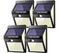 4 Pack 140 LED Solar Security Lights Outdoor, 270° Motion Sensor Wall Lights
