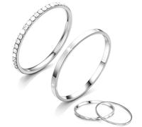 4 Pack 14K Gold Plated Ring Stack for Oura Ring 5/Gen 4/4 Ceramic/Gen 3 | Cubic Zirconia Simulated Diamond Oura Ring Stacking Rings for Women