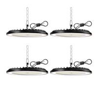 4 Pack 150W UFO LED High Bay Light 22500LM, 6000K Super Bright Workshop Lighting, IP65 Waterproof LED Garage Industrial Lights, Commercial Bay Lighting for Workshop, Warehouse, Garage, Factory