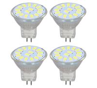 4 Pack 15LED MR11 5W 500LM Spot Light Bulbs, 35x35mm, Cold White