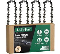 4 Pack 16 Inch Chainsaw Chain 3/8" LP Pitch .050" Gauge 56 Drive Links 16 Inch Replacement Low Kickback Saw Chains Compatible with Craftsman Echo Homelite Poulan Ryobi Greenworks and More and More S56