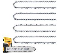 4 Pack 16 Inch Chainsaw Chain for Husqvarna .325" Pitch .050" Gauge 66 Drive Links, Replacement Chains Fit Husqvarna 435, 430, Echo, Poulan, Ryobi, Jonsered and More