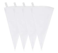 4 Pack 16" Reusable Pastry Piping Bags, Cloth Cake Decorating, White Cloth Frosting Bags, Icing Piping Bags Decorating Bags Icing Frosting Bags, White Hangable Piping Bags
