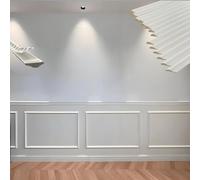 4-Pack 16" x 24" Pre-Cut Wall Molding Trim Kit, Peel & Stick Wainscoting Panels, DIY Accent Chair Rail Moulding for Living Room, Bedroom, Interior Wall Decor (4, 4-Frame-White, 16'' × 24'')