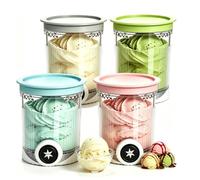 4 Pack 16oz Ice Cream Pints for Ninja Swirl, Reusable Containers with Lids
