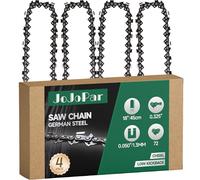 4 Pack 18 Inch Chainsaw Chain .325" Pitch .050" Gauge 72 Drive Links Low Kickback Saw Chains Compatible with Husqvarna 440 445 350 435 450 545 550 41 XP H30 Oregon H72 M72 Jonsered Gray and More