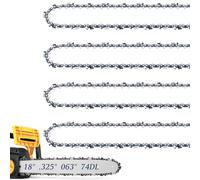 4 Pack 18 Inch Chainsaw Chain for Stihl .325" Pitch .063" Gauge 74 Drive Links 26RS 74, Replacement Chains Fit Stihl MS271 Farm Boss MS311 MS291 MS261 36390050074 Oregon L74, V74 and More