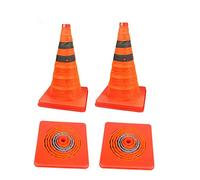 4 Pack 18 inch Collapsible Orange Safety Cones/Orange Traffic Cones/Multi Purpose Pop up Reflective Safety Cone,Driving Cones for Training,Parking Cones